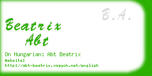 beatrix abt business card